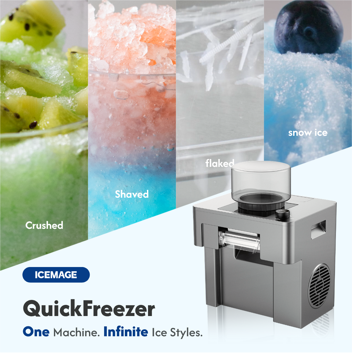QuickFreezer Pro - Frozen Drink & Slushie Machine, Freeze any liquid in 60 seconds
