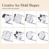 Optional CrystalMax creative ice mold shapes sold separately